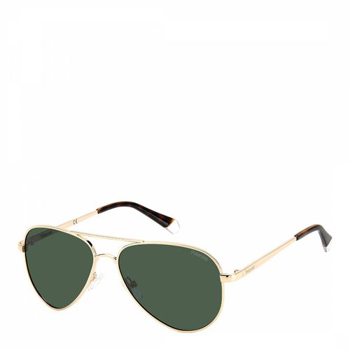 Gold Green Pilot Sunglasses - Polaroid - Modalova