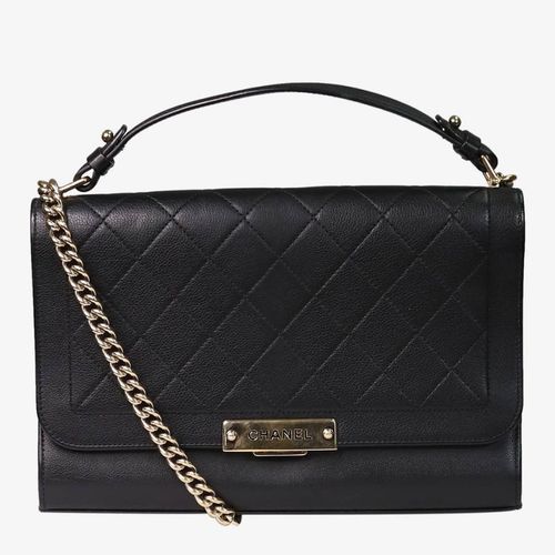 Black 2017 Label Click Flap Bag - Pre-Loved Chanel - Modalova