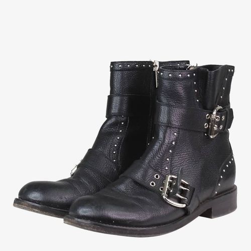 Studded Leather Ankle Boots - Size UK 4.5 - Pre-Loved Jimmy Choo - Modalova