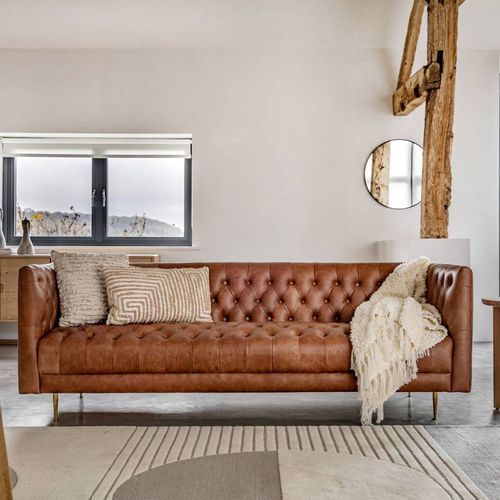 Essen Sofa Antique Brown Leather - Gallery Living - Modalova