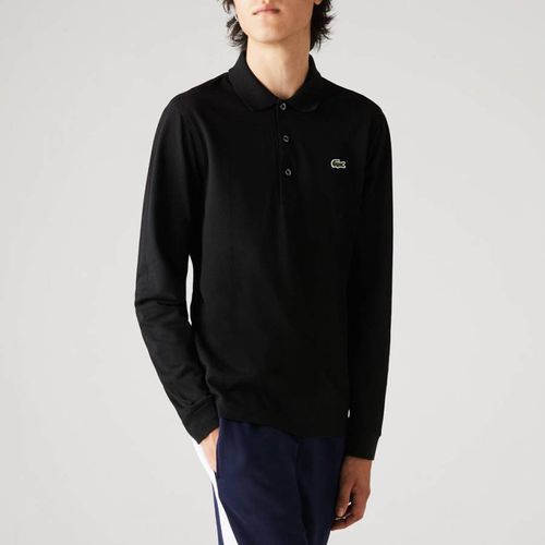 Black Long Sleeve Polo Shirt - Lacoste - Modalova