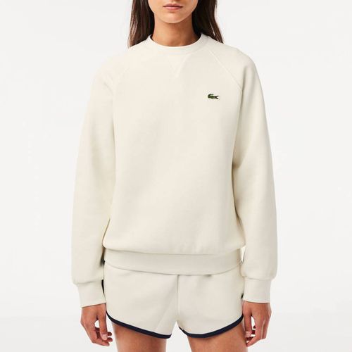 Ecru Round Neck Sweatshirt - Lacoste - Modalova