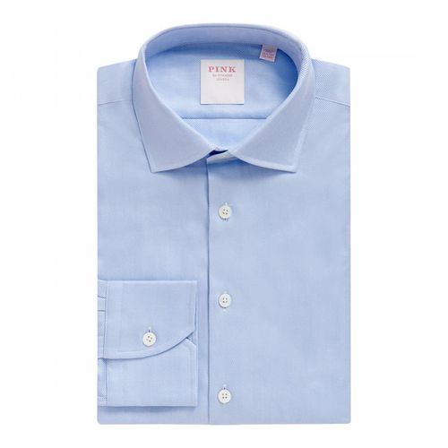 Herringbone Tailored Fit Cotton Shirt - Thomas Pink - Modalova