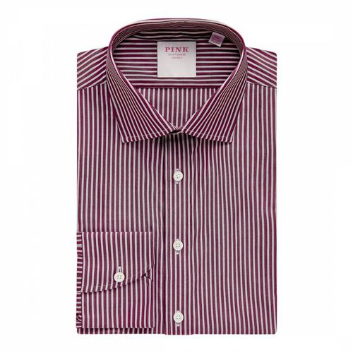 Deep Double Stripe Tailored Fit Cotton Shirt - Thomas Pink - Modalova