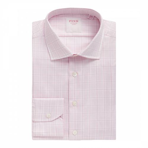 Pale Royal Twill Check Tailored Fit Cotton Shirt - Thomas Pink - Modalova
