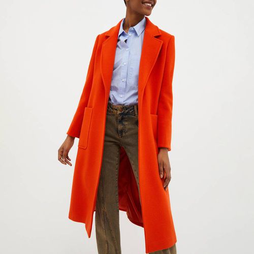 Orange Runaway Tie Wool Coat - Max&Co. - Modalova