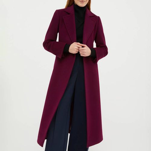 Burgundy Longrun Tie Wool Coat - Max&Co. - Modalova