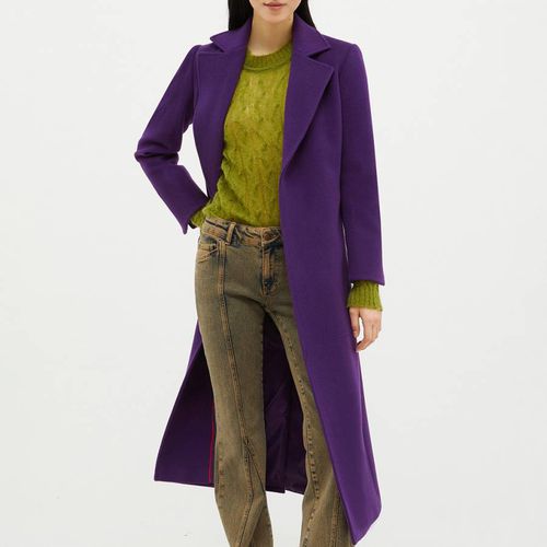 Purple Longrun Tie Wool Coat - Max&Co. - Modalova