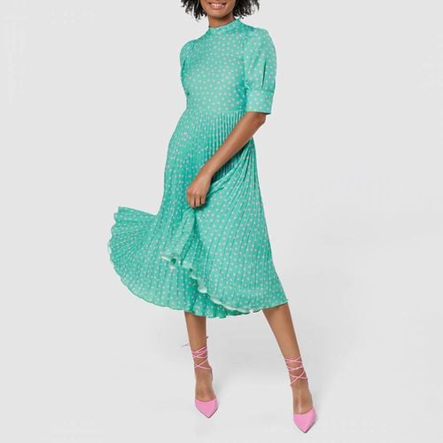 Mint Polka Print Pleated Dress - Closet - Modalova