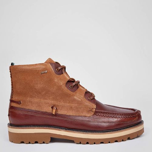 Chestnut Benedict Leather Lace Up Boot - POD - Modalova