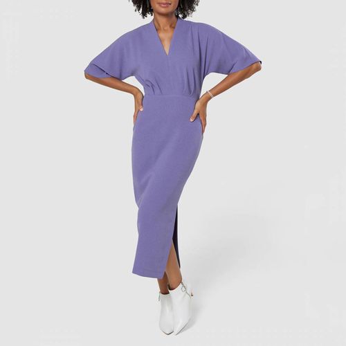Lilac Pencil Kimono sleeves Midi Dress - Closet - Modalova
