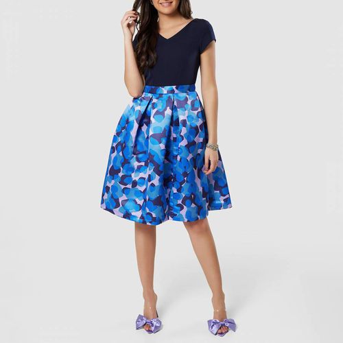 Floral Print 2-in-1 Full Skirt Dress - Closet - Modalova