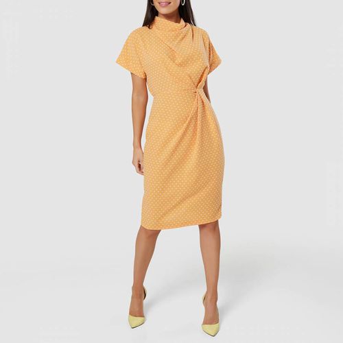 Orange Pencil Midi Dress - Closet - Modalova