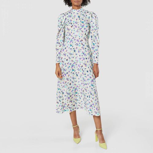 Multi Polka Print High Neck Midi Dress - Closet - Modalova