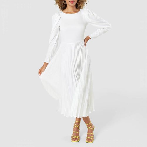 White Pleated Midi Dress - Closet - Modalova