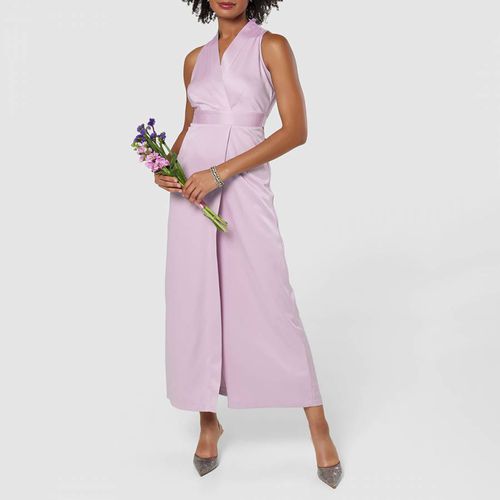 Pale A-Line Tie Back Midi Dress - Closet - Modalova