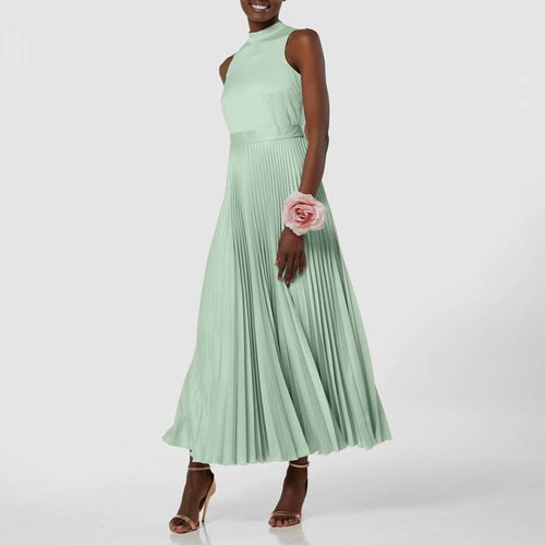 Mint Pleated Skirt Midi Dress - Closet - Modalova