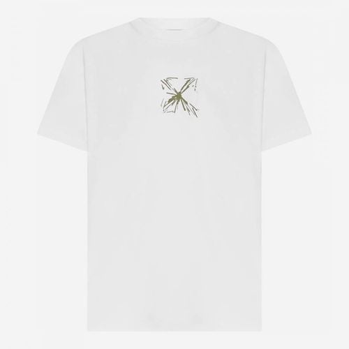 White Splash Arrow Cotton T-Shirt - Off-White - Modalova