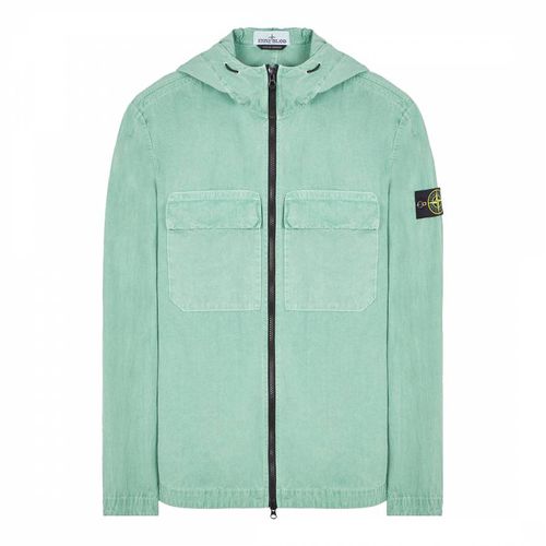 Mint Garment Dyed Cotton Overshirt - Stone Island - Modalova