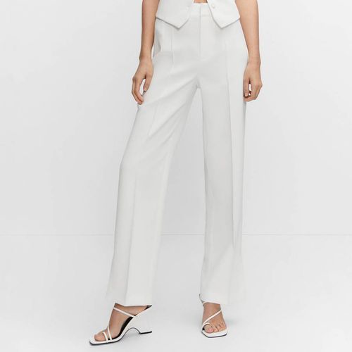 Off White Straight Suit Trousers - Mango - Modalova