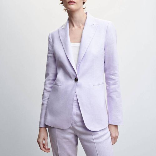 Light/Pastel Purple Linen Blazer - Mango - Modalova