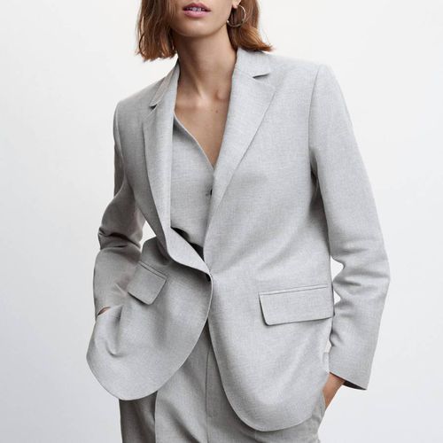 Herringbone Linen Blend Suit Jacket - Mango - Modalova