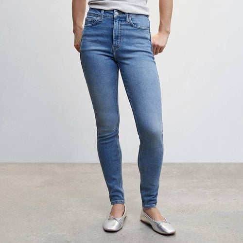 Medium Blue High-Rise Skinny Jeans - Mango - Modalova