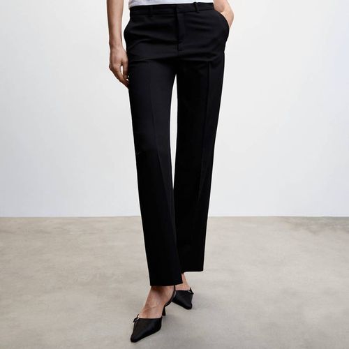 Black Straight Suit Trousers - Mango - Modalova