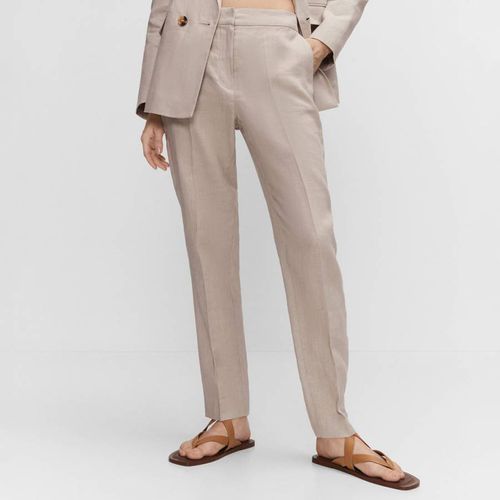 Grey Linen Trousers - Mango - Modalova