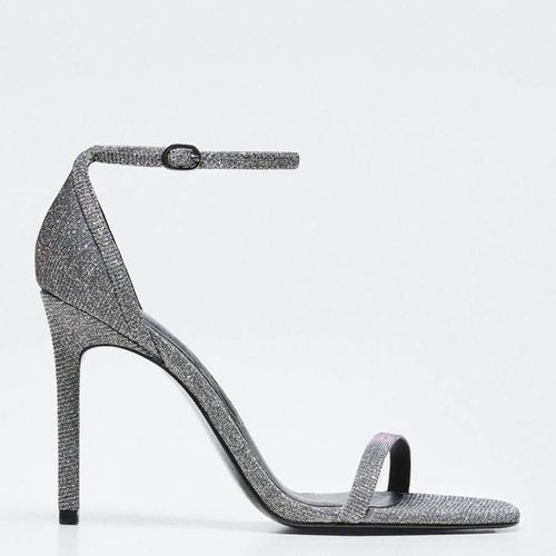 Silver Ankle-Cuff Heels - Mango - Modalova