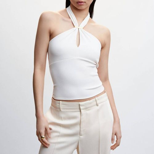 White Halter Top - Mango - Modalova