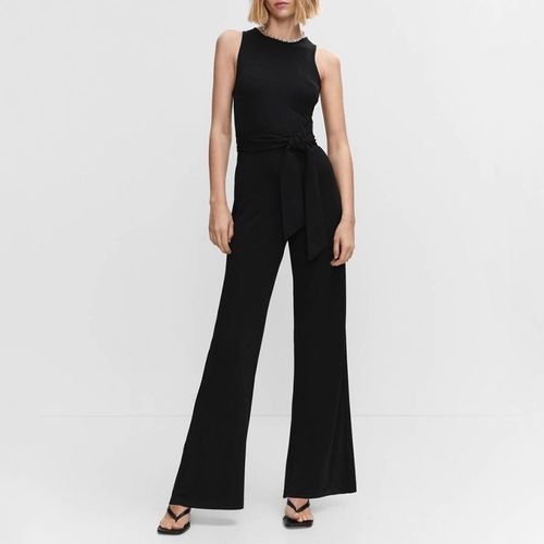 Black Bow Long Jumpsuit - Mango - Modalova