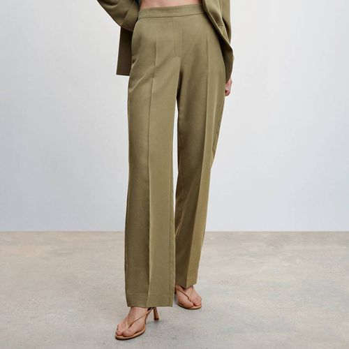 Khaki Modal Suit Trousers - Mango - Modalova