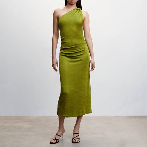 Green Asymmetric Draped Gown - Mango - Modalova