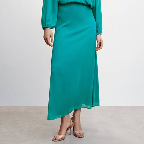 Turquoise Flowy Long Skirt - Mango - Modalova