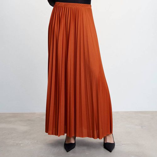 Russet Pleated Long Skirt - Mango - Modalova