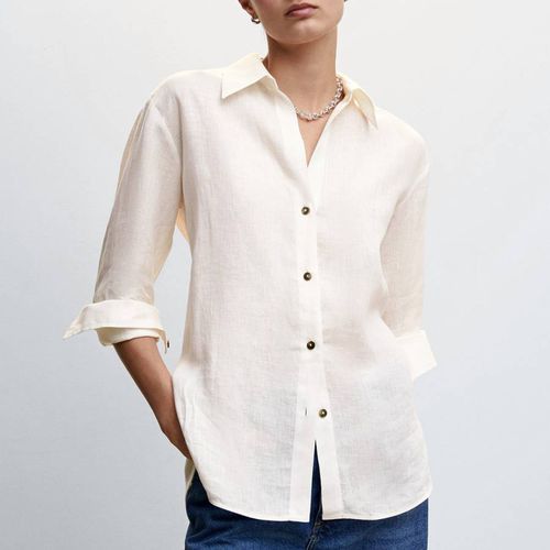 Ecru Linen Shirt - Mango - Modalova
