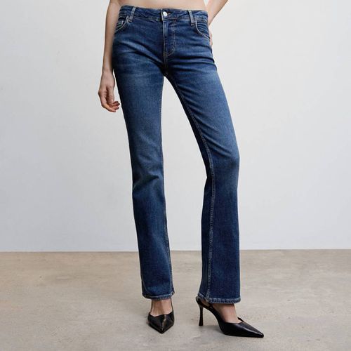 Dark Vintage Low-Rise Flared Jeans - Mango - Modalova