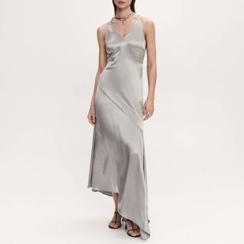 Asymmetrical Satin-Finish Dress - Mango - Modalova