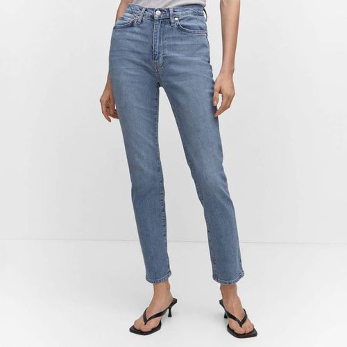 Medium Blue Slim Cropped Jeans - Mango - Modalova