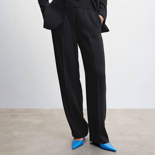 Black Wide Leg Suit Trousers - Mango - Modalova