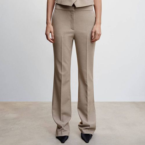 Beige Straight Suit Trousers - Mango - Modalova