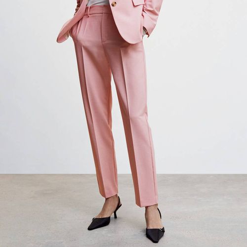 Pale Pink Straight Suit Trousers - Mango - Modalova