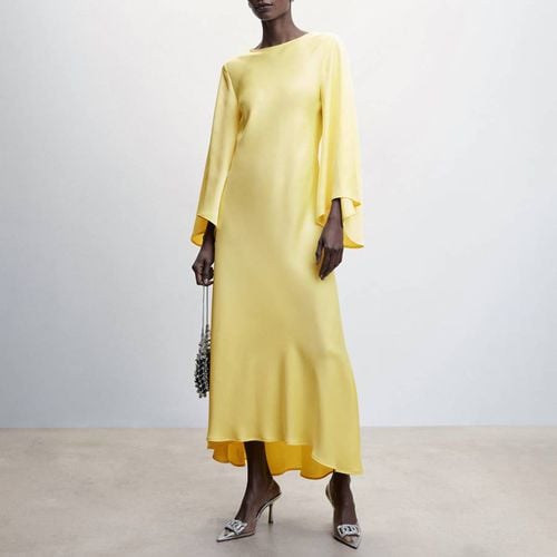 Yellow Flared Sleeves Dress - Mango - Modalova