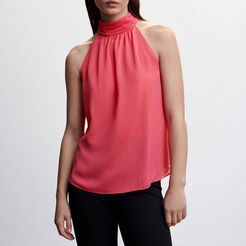 Fuchsia Halter Neck Blouse - Mango - Modalova