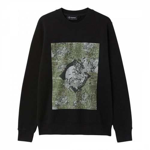 Black Decay Print Cotton Sweatshirt - Ma Strum - Modalova