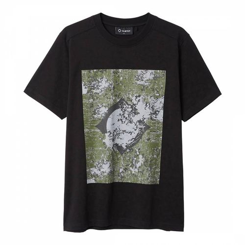 Black Decay Print Cotton T-Shirt - Ma Strum - Modalova