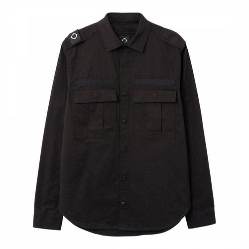 Black Button Down Cotton Overshirt - Ma Strum - Modalova