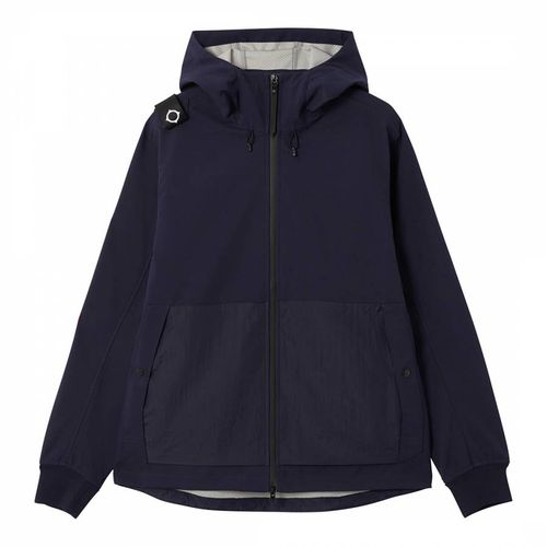 Navy Softshell Hooded Coat - Ma Strum - Modalova