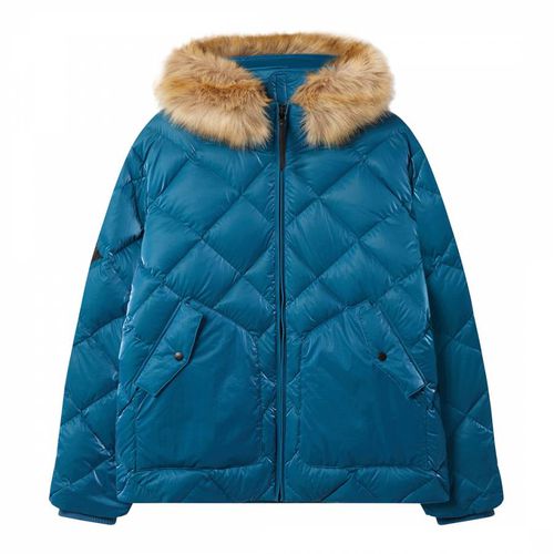 Blue Quilted Short Coat - Ma Strum - Modalova